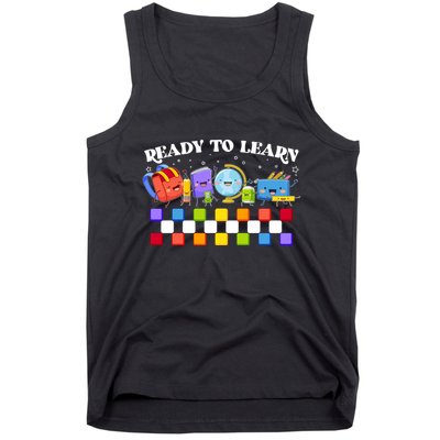 Cute Funny Ready To Learn Back To School Tank Top