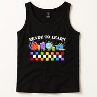 Cute Funny Ready To Learn Back To School Tank Top