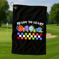 Cute Funny Ready To Learn Back To School Golf Towel