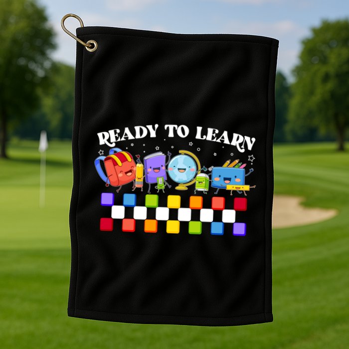 Cute Funny Ready To Learn Back To School Golf Towel
