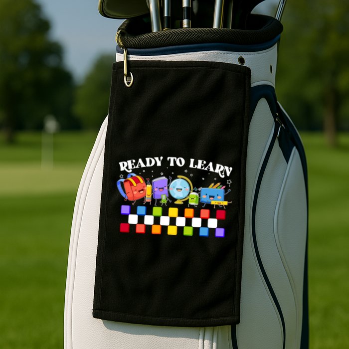 Cute Funny Ready To Learn Back To School Golf Towel