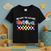 Cute Funny Ready To Learn Back To School Toddler T-Shirt