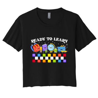 Cute Funny Ready To Learn Back To School Crop Top