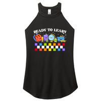 Cute Funny Ready To Learn Back To School Women's Perfect Tri Rocker Tank
