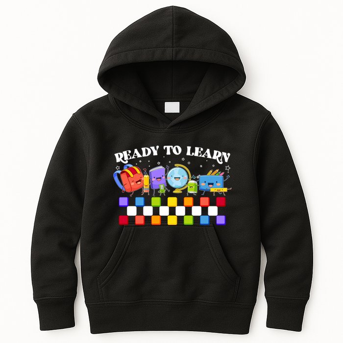Cute Funny Ready To Learn Back To School Kids Hoodie