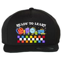 Cute Funny Ready To Learn Back To School Wool Snapback Cap