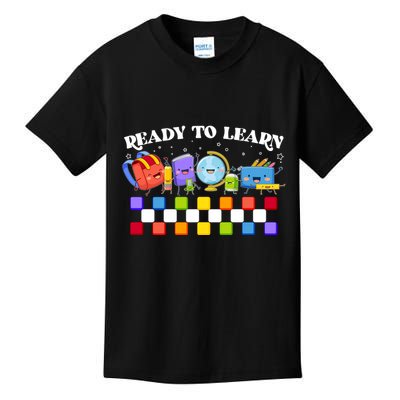 Cute Funny Ready To Learn Back To School Kids T-Shirt