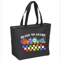 Cute Funny Ready To Learn Back To School Zip Tote Bag