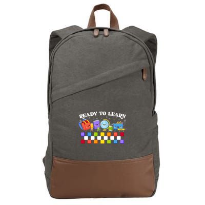 Cute Funny Ready To Learn Back To School Cotton Canvas Backpack
