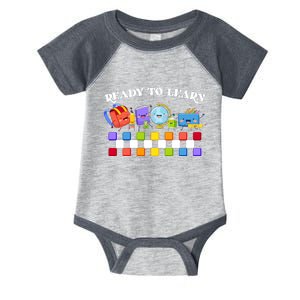 Cute Funny Ready To Learn Back To School Infant Baby Jersey Bodysuit