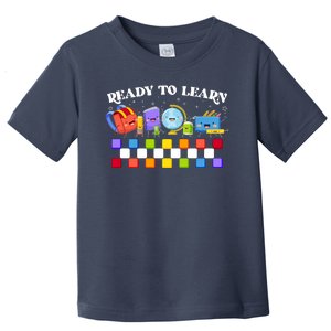 Cute Funny Ready To Learn Back To School Toddler T-Shirt