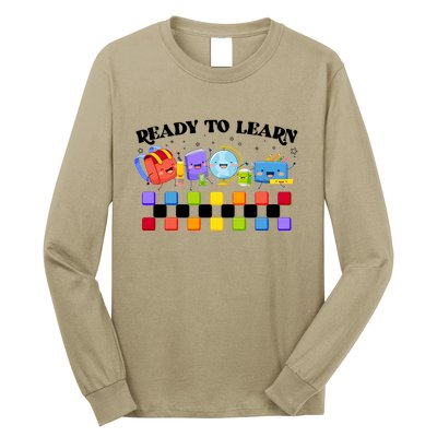Cute Funny Ready To Learn Back To School Long Sleeve Shirt