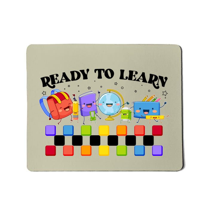 Cute Funny Ready To Learn Back To School Mousepad