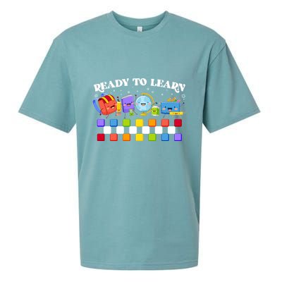 Cute Funny Ready To Learn Back To School Sueded Cloud Jersey T-Shirt