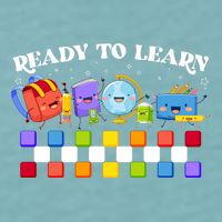 Cute Funny Ready To Learn Back To School Sueded Cloud Jersey T-Shirt