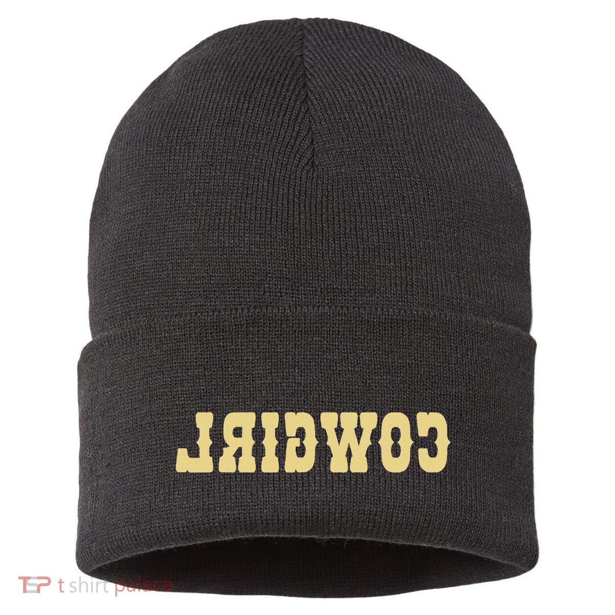 Country Funny Reverse Cowgirl Sustainable Knit Beanie