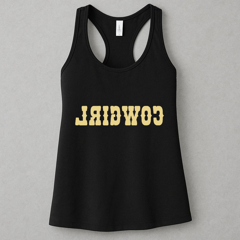 Country Funny Reverse Cowgirl Womens Tank Top