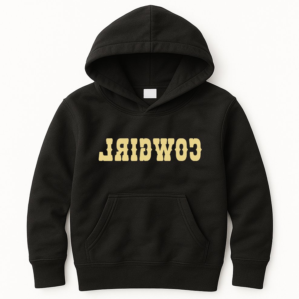 Country Funny Reverse Cowgirl Kids Hoodie