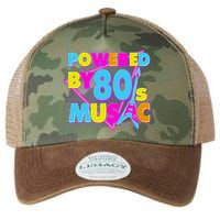 Cool Funny Retro Powered By 80's Music Legacy Tie Dye Trucker Hat