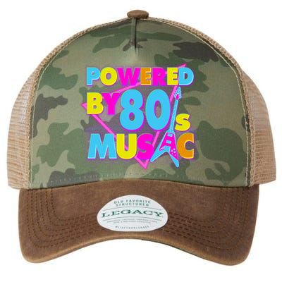 Cool Funny Retro Powered By 80's Music Legacy Tie Dye Trucker Hat