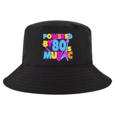 Cool Funny Retro Powered By 80's Music Cool Comfort Performance Bucket Hat
