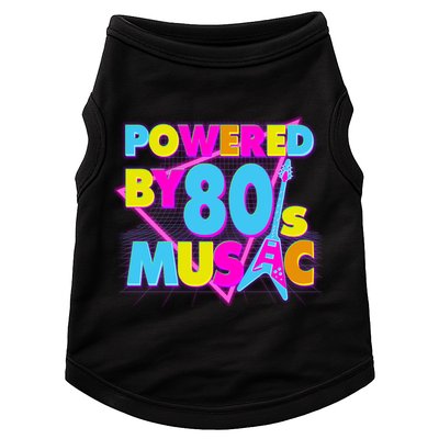 Cool Funny Retro Powered By 80's Music Doggie Tank