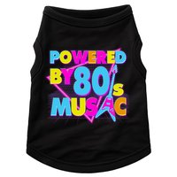Cool Funny Retro Powered By 80's Music Doggie Tank