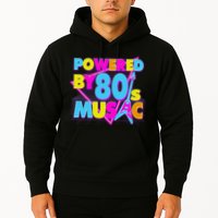Cool Funny Retro Powered By 80's Music Hoodie