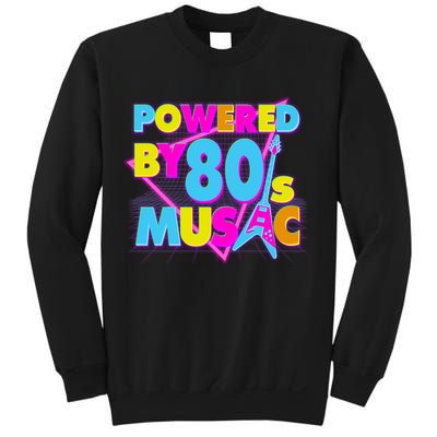 Cool Funny Retro Powered By 80's Music Sweatshirt