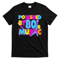 Cool Funny Retro Powered By 80's Music T-Shirt
