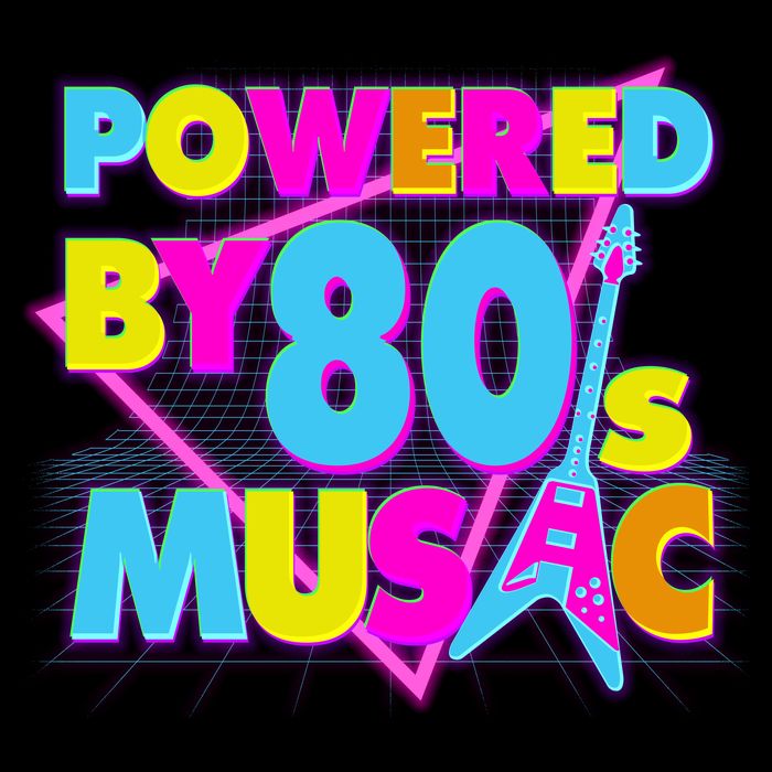 Cool Funny Retro Powered By 80's Music T-Shirt