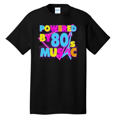 Cool Funny Retro Powered By 80's Music Tall T-Shirt