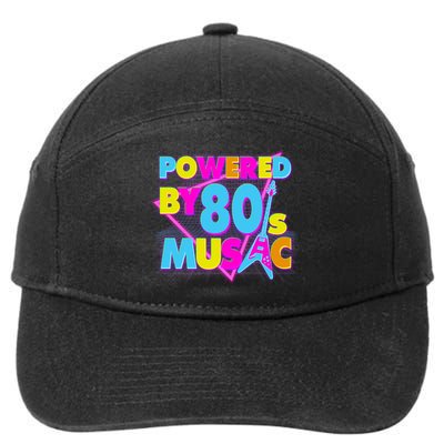 Cool Funny Retro Powered By 80's Music 7-Panel Snapback Hat