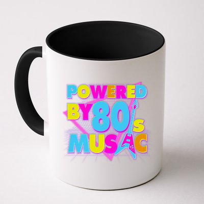 Cool Funny Retro Powered By 80's Music Mug