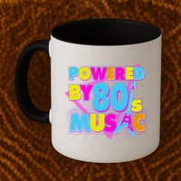 Cool Funny Retro Powered By 80's Music Mug