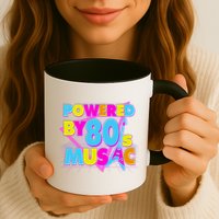 Cool Funny Retro Powered By 80's Music Mug