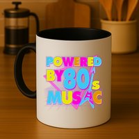 Cool Funny Retro Powered By 80's Music Mug
