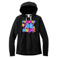 Cool Funny Retro Powered By 80's Music Women's Fleece Hoodie