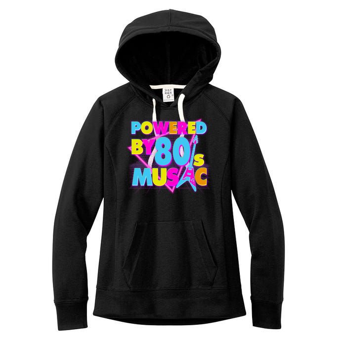 Cool Funny Retro Powered By 80's Music Women's Fleece Hoodie