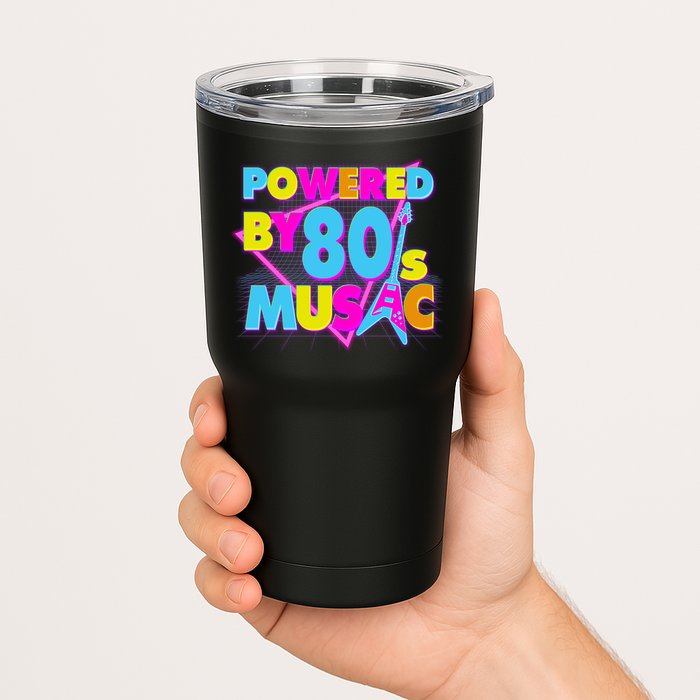 Cool Funny Retro Powered By 80's Music Tumbler