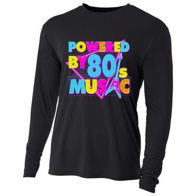 Cool Funny Retro Powered By 80's Music Cooling Performance Long Sleeve Crew