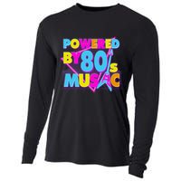 Cool Funny Retro Powered By 80's Music Cooling Performance Long Sleeve Crew