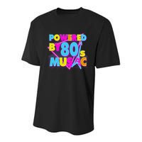 Cool Funny Retro Powered By 80's Music Youth Performance Sprint T-Shirt