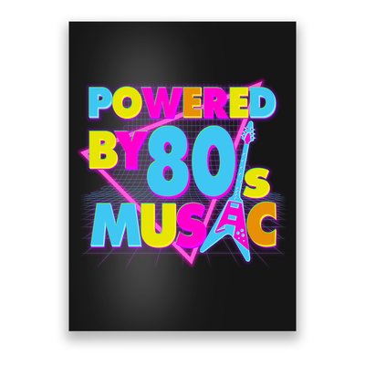 Cool Funny Retro Powered By 80's Music Poster
