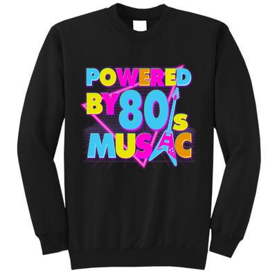 Cool Funny Retro Powered By 80's Music Tall Sweatshirt