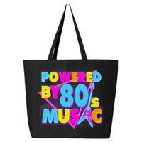 Cool Funny Retro Powered By 80's Music 25L Jumbo Tote