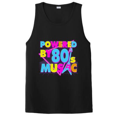 Cool Funny Retro Powered By 80's Music PosiCharge Competitor Tank