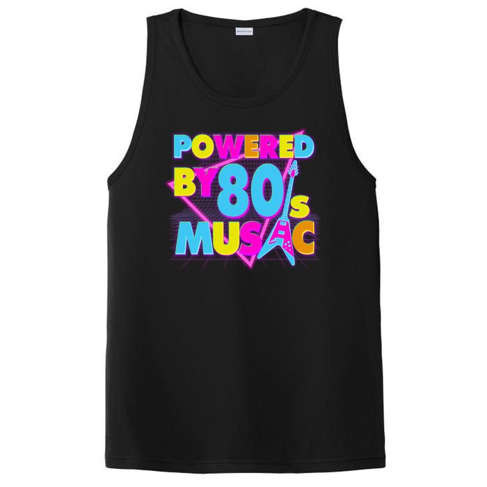 Cool Funny Retro Powered By 80's Music PosiCharge Competitor Tank