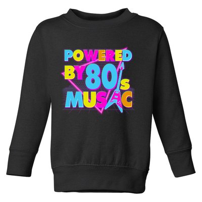 Cool Funny Retro Powered By 80's Music Toddler Sweatshirt