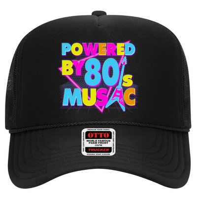 Cool Funny Retro Powered By 80's Music Trucker Hat
